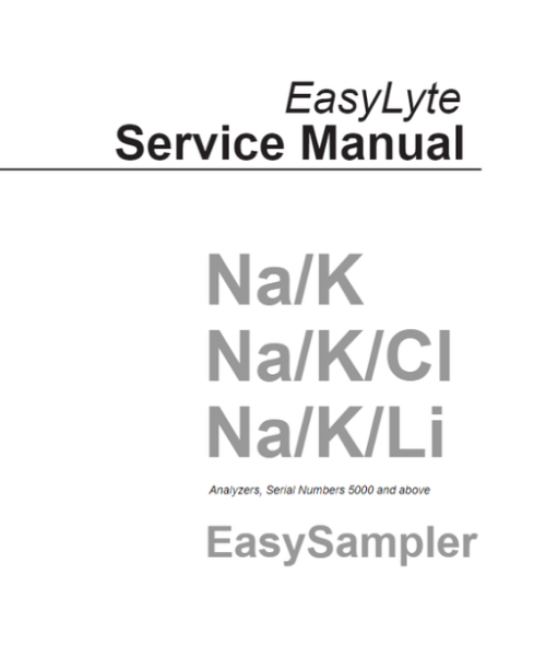 Medica EasyLyte Service Manual, Universal Medica EasyLyte Service Manual, Universal